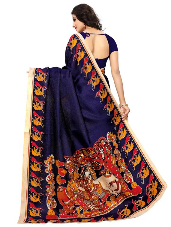 conversational printed saree with blouse - 17375828 -  Standard Image - 1
