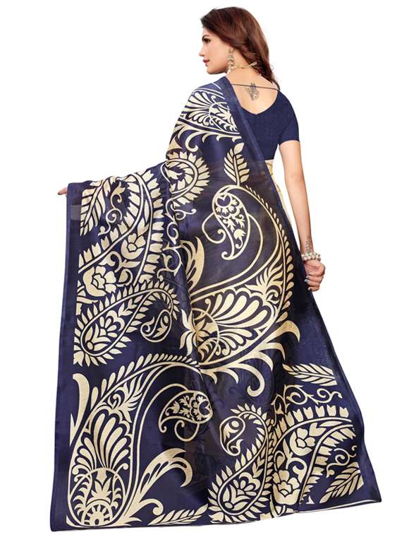 paisley printed saree with blouse - 17375838 -  Standard Image - 1