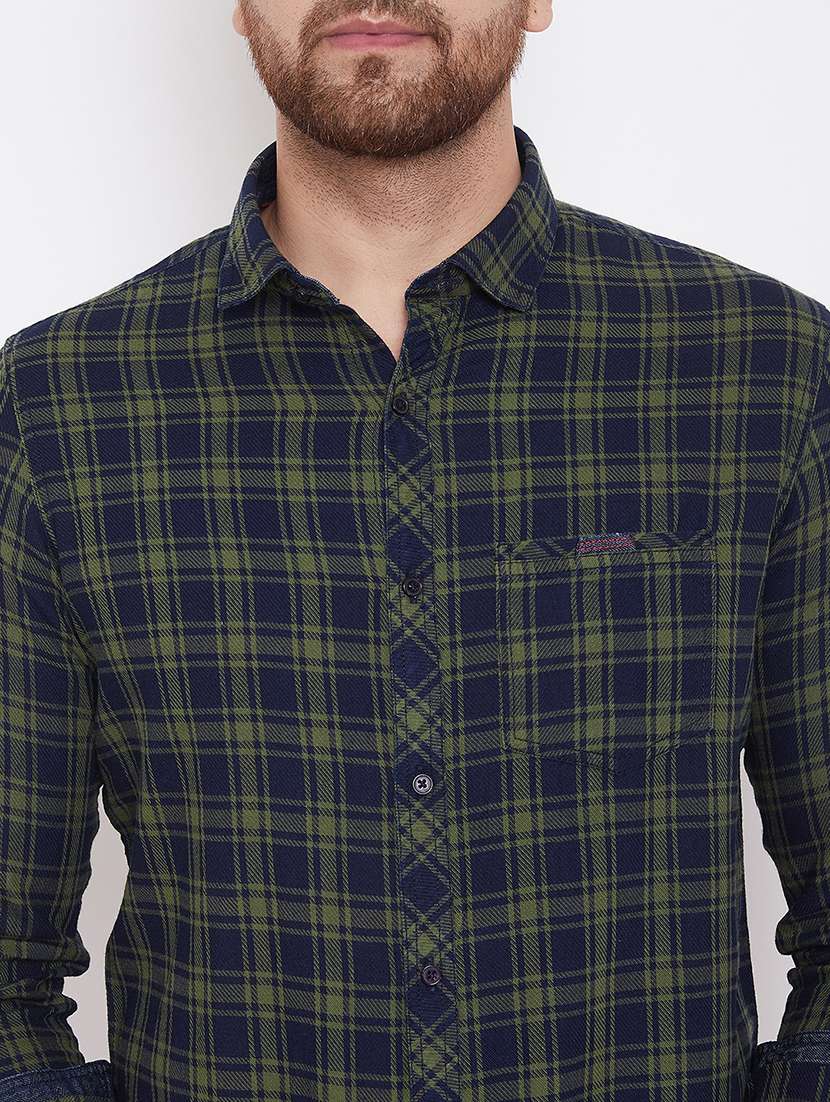 green checkered casual shirt - 17376261 -  Standard Image - 4
