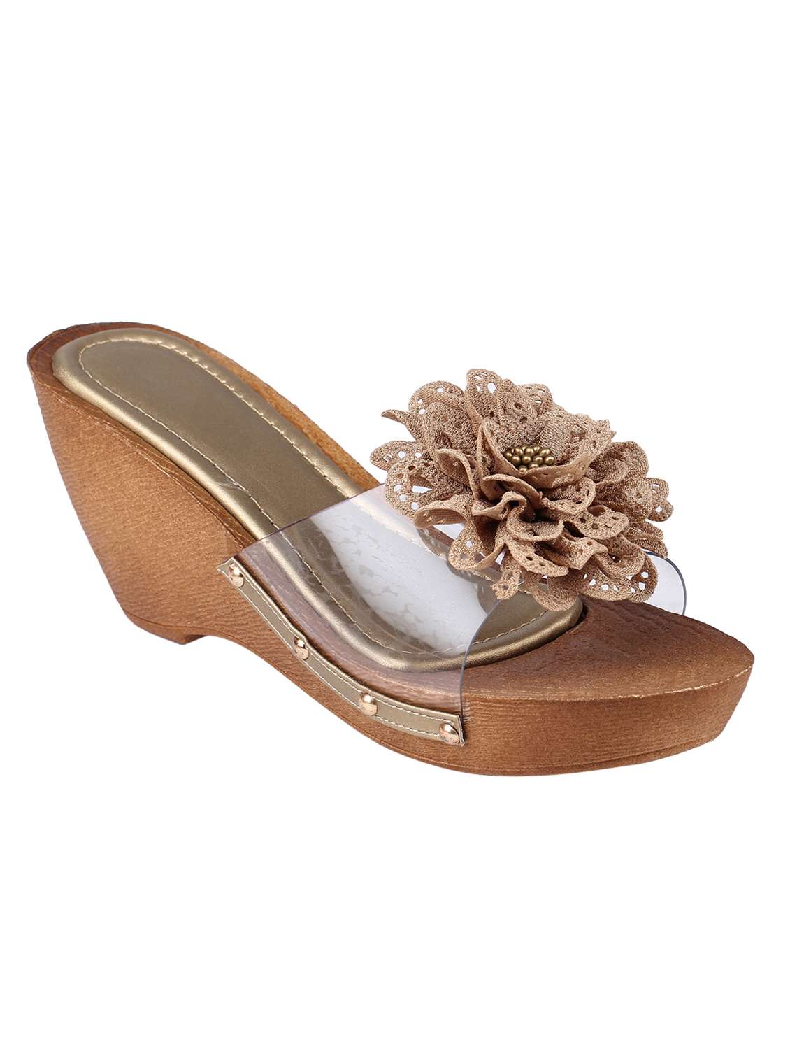 gold slip on wedges