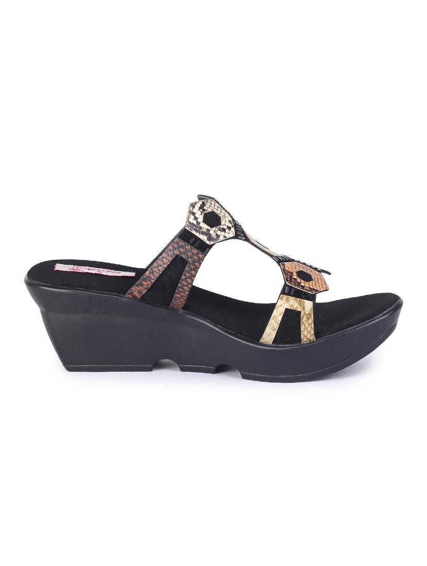 black slip on sandals - 17377030 -  Standard Image - 1