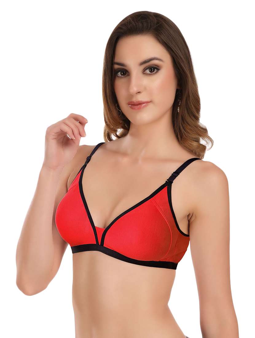 detachable strap contrast piped bra  - 17380300 -  Standard Image - 1
