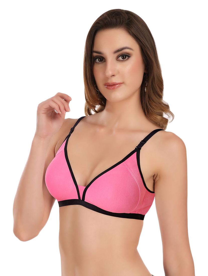 detachable strap contrast piped bra  - 17380301 -  Standard Image - 1