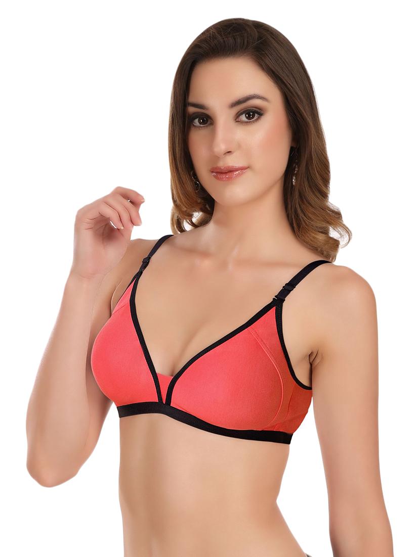 detachable strap contrast piped bra  - 17380302 -  Standard Image - 1