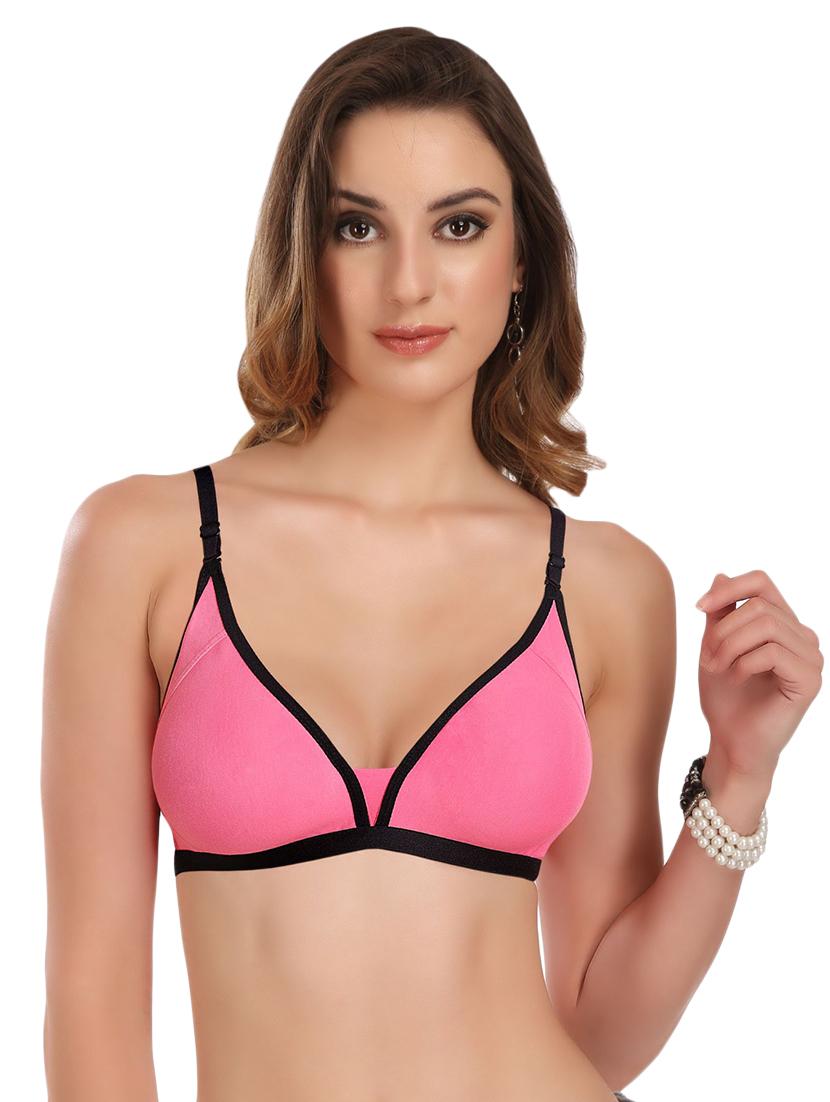set of 2 detachable strap contrast piped bra - 17380303 - Standard Image - 1