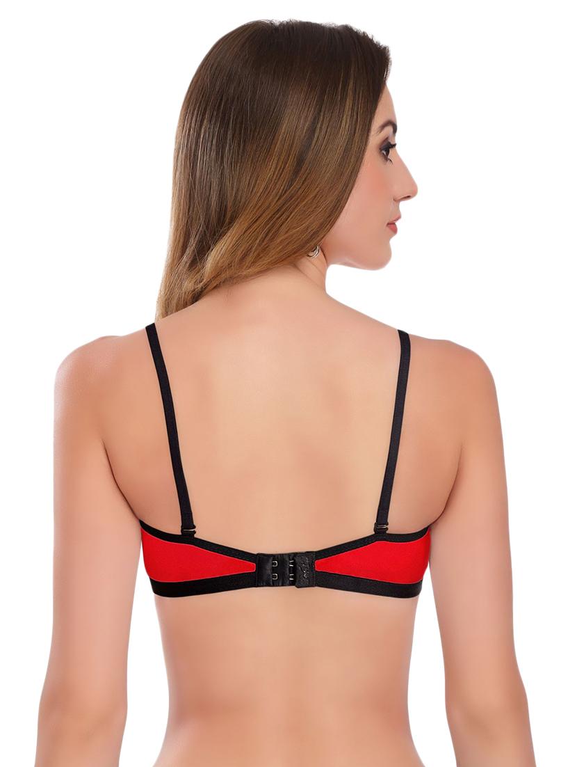 set of 2 detachable strap contrast piped bra - 17380303 - Standard Image - 6