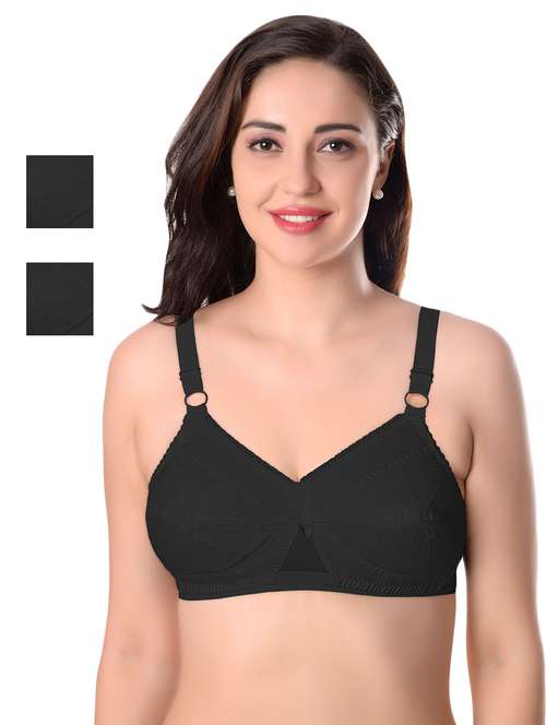 set of 3 bow patch regular bra - 17380328 -  Standard Image - 0
