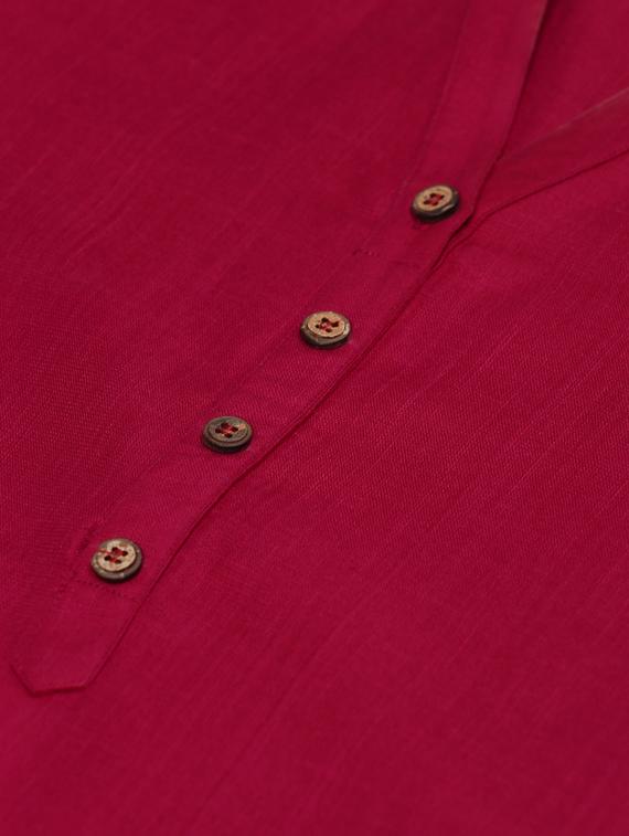 solid straight kurta - 17380760 - Standard Image - 4