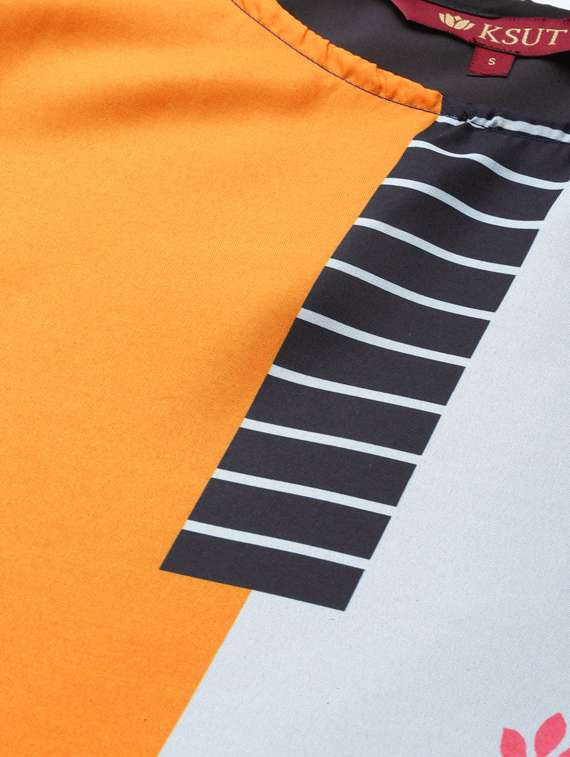 printed straight kurta - 17380773 -  Standard Image - 4