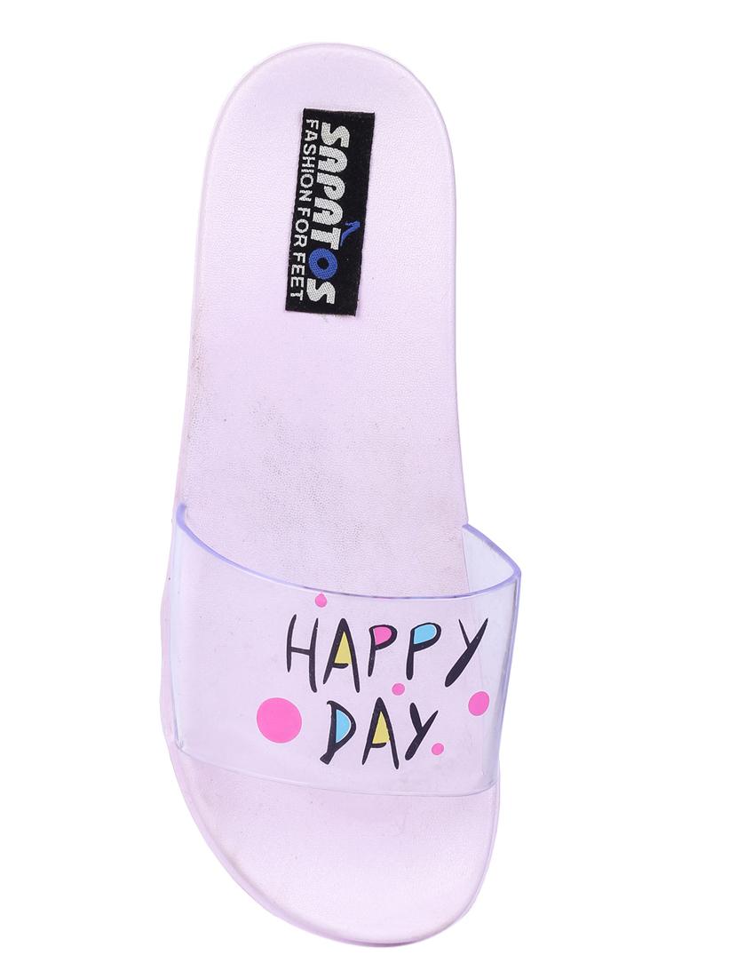 purple slip on  flip flop - 17381883 -  Standard Image - 1