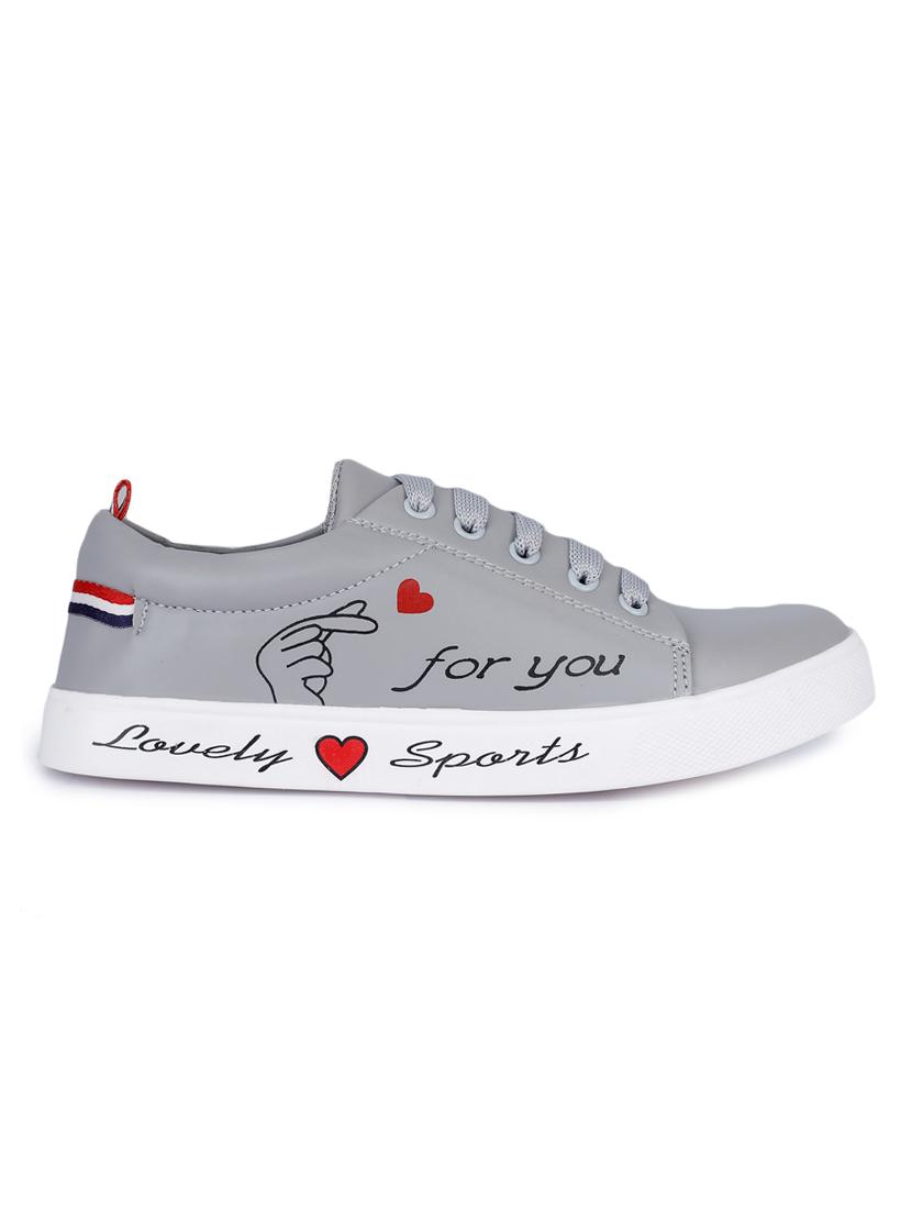grey lace-up sneakers - 17381912 - Standard Image - 1