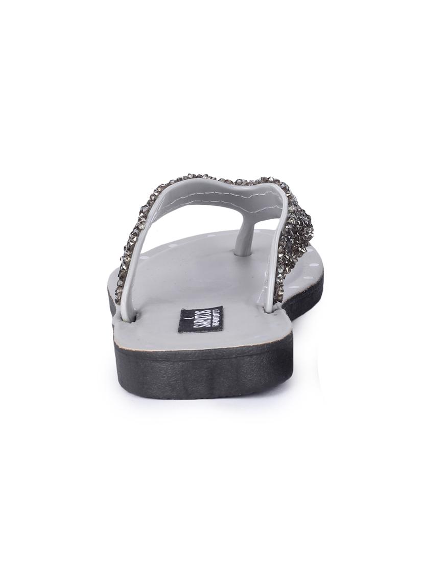 grey synthetic toe separator sandals - 17381913 - Standard Image - 1