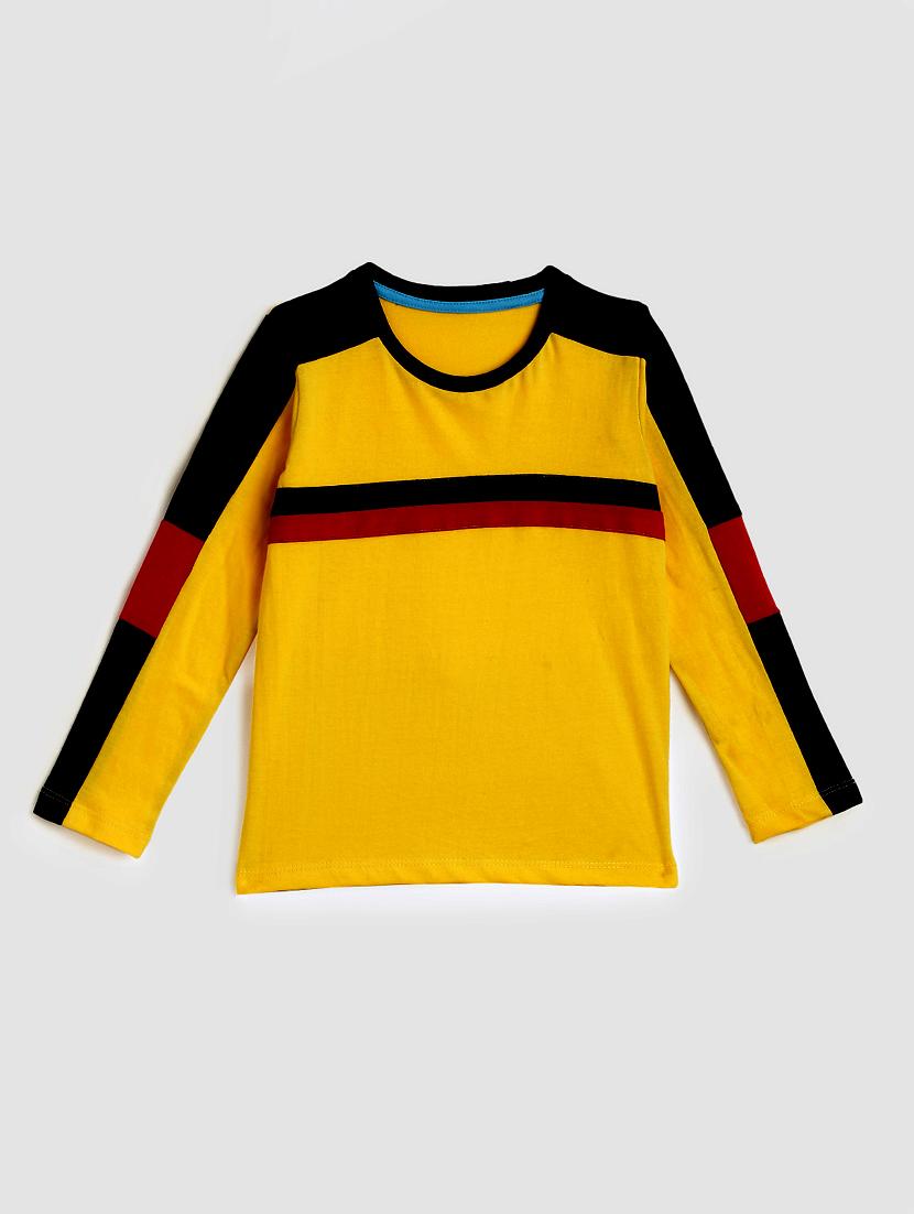 round neck color block pyjama set  - 17383433 -  Standard Image - 1