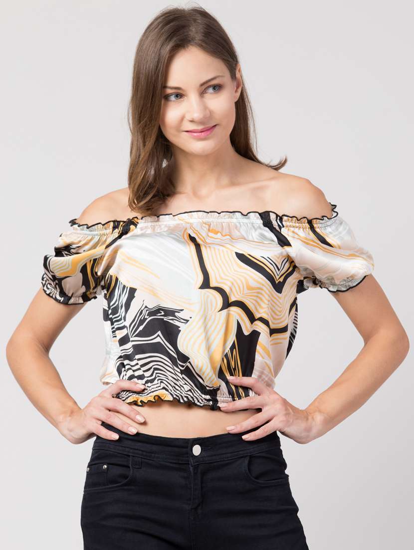 off shoulder crop top