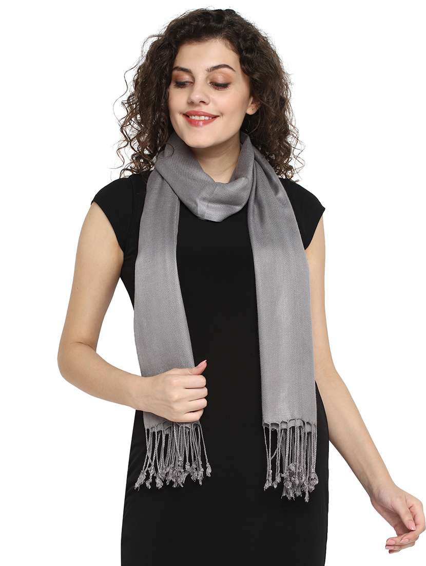 grey viscose stole - 17388498 -  Standard Image - 1