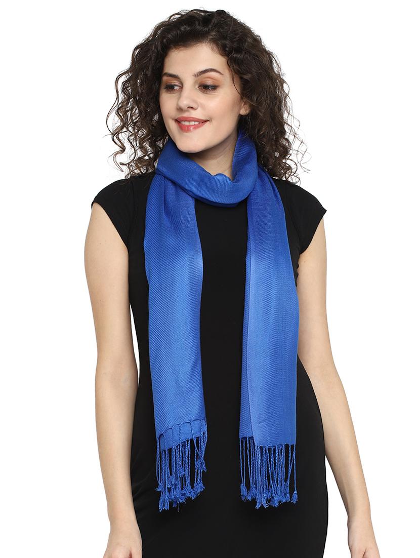 blue viscose stole - 17388500 - Standard Image - 1