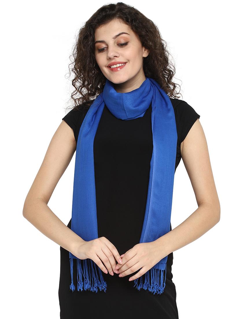blue viscose stole - 17388510 -  Standard Image - 1