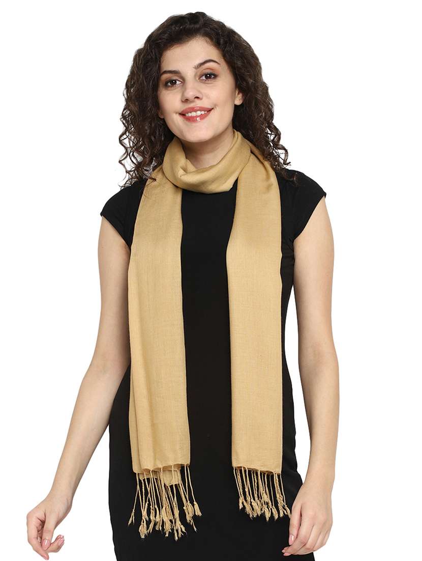 beige viscose stole