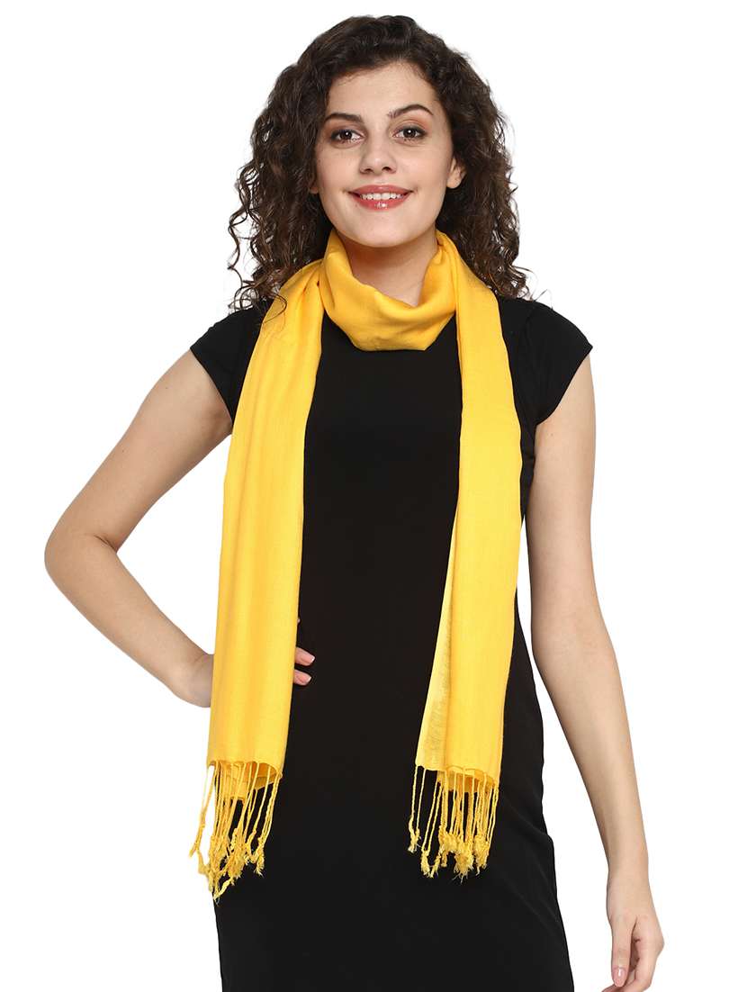 yellow viscose stole