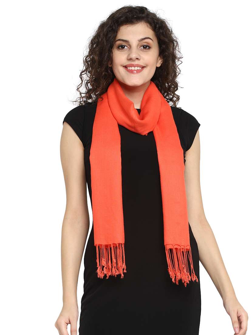 orange viscose stole