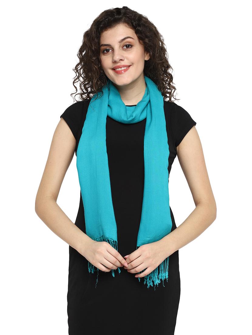 blue viscose stole - 17388518 - Standard Image - 1