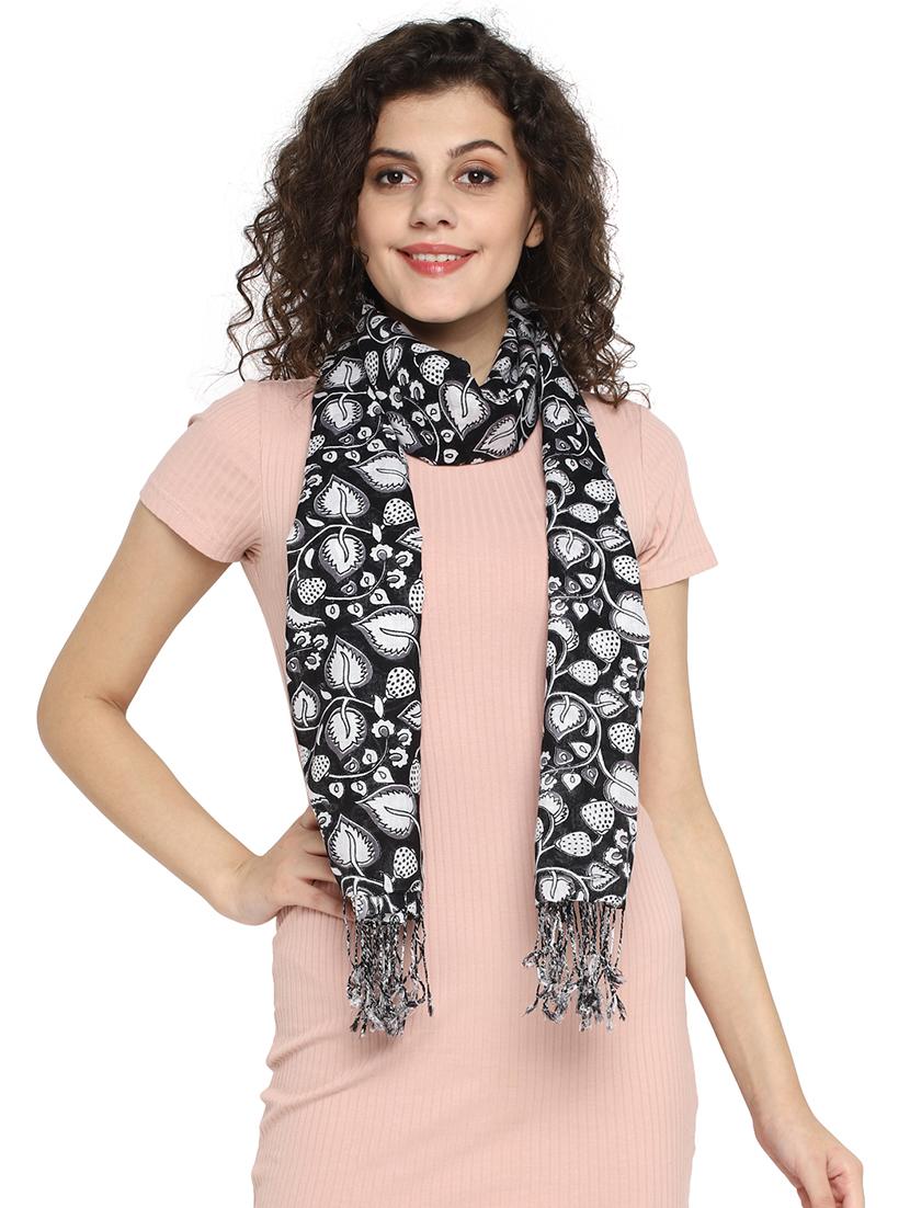 black viscose stole - 17388525 - Standard Image - 1