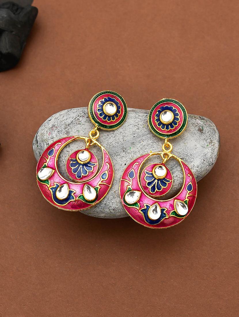 gold brass chandballi earring - 17388550 -  Zoom Image - 0