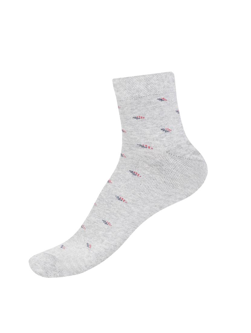 grey cotton ankle length sock - 17391421 - Standard Image - 1