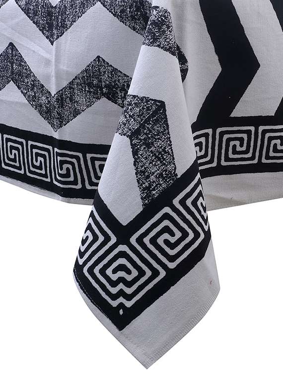  heavy thick cotton canvas block printed table cloth cover - 17391506 -  Standard Image - 1