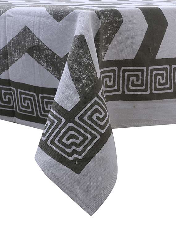  heavy thick cotton canvas block printed table cloth cover - 17391509 -  Standard Image - 1