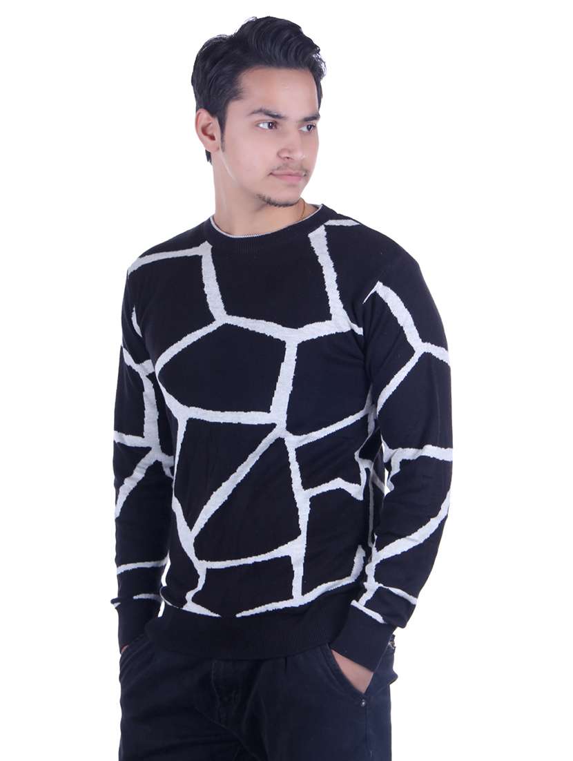 black printed pullover - 17391866 -  Standard Image - 1