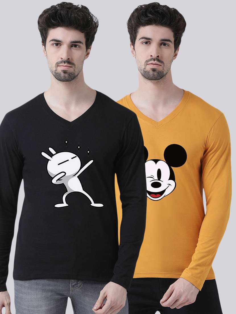 multi colored printed t-shirts combo