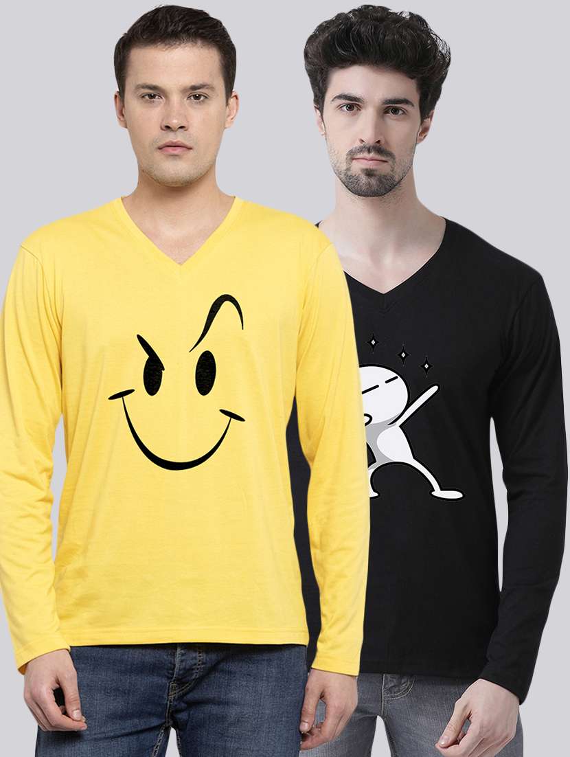 multi colored printed t-shirts combo