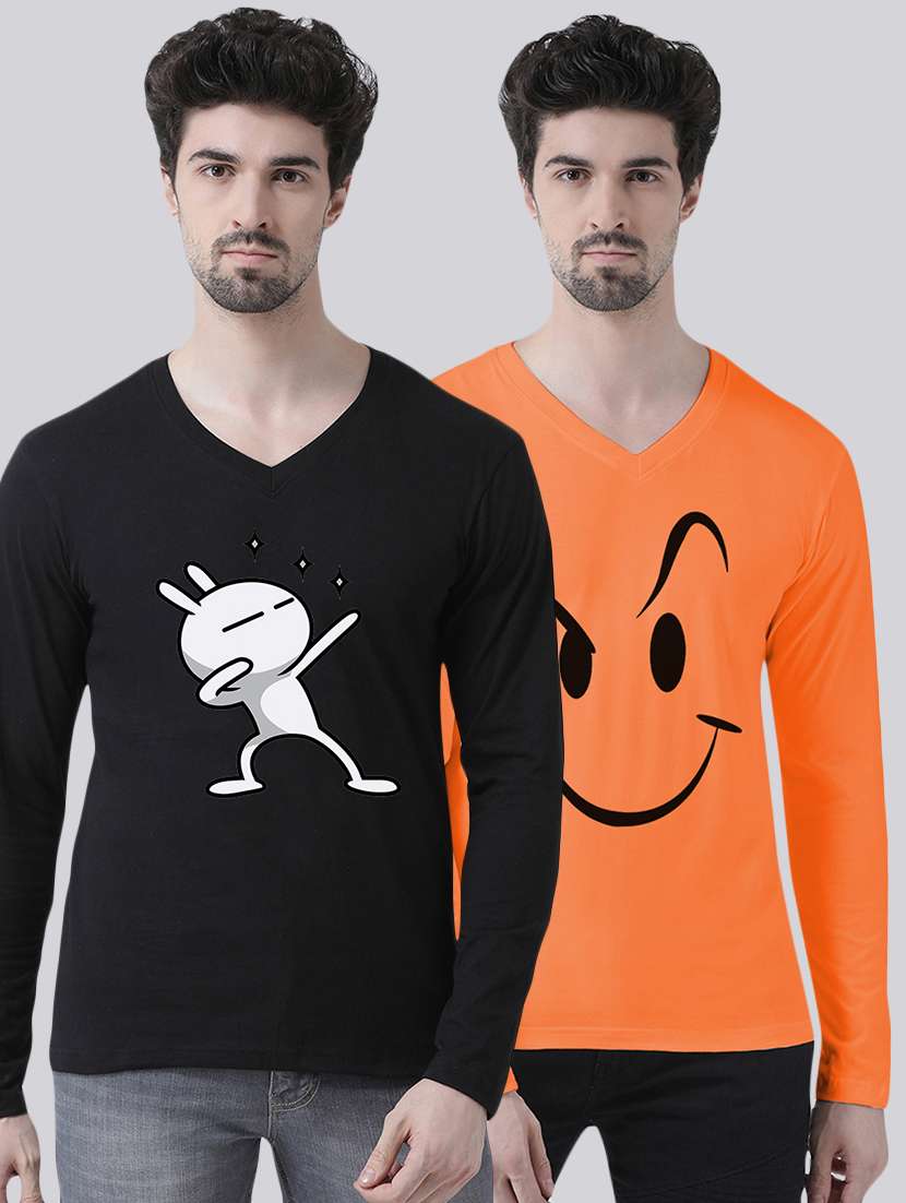 multi colored printed t-shirts combo