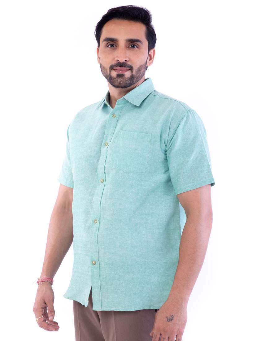mens solid casual shirt - 17392745 -  Standard Image - 4