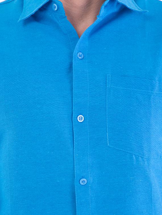 mens solid casual shirt - 17392893 - Standard Image - 4