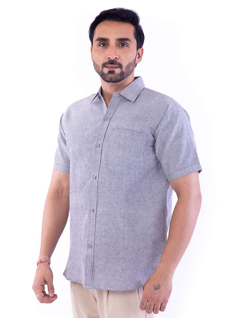 mens melange casual shirt - 17392958 -  Standard Image - 11