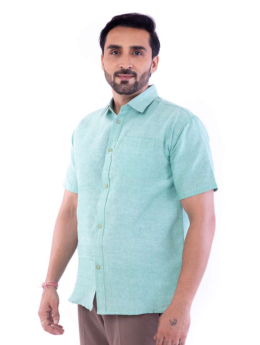 mens melange casual shirt - 17392958 -  Standard Image - 4