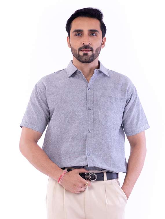 mens melange casual shirt - 17392958 -  Standard Image - 9