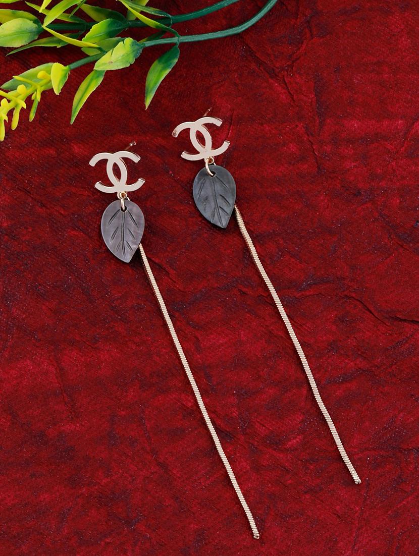 grey metal drop earring - 17393833 - Zoom Image - 0
