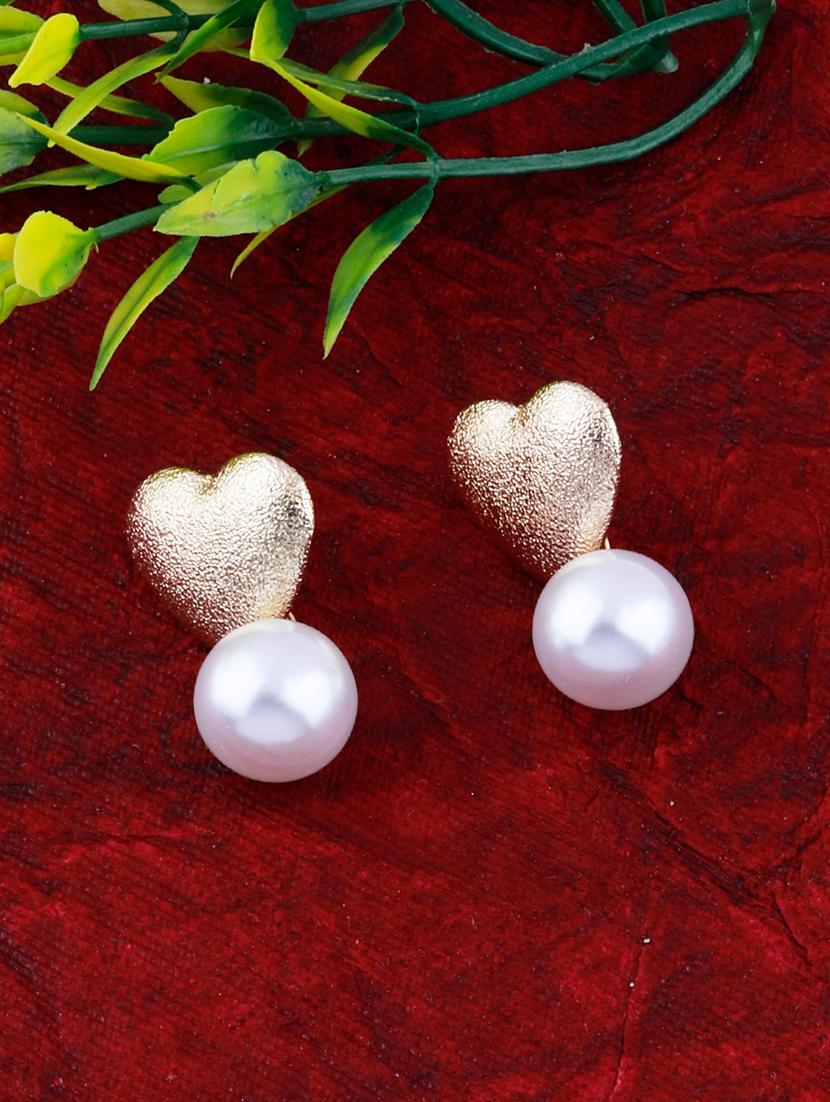 gold metal studs earring - 17393863 -  Zoom Image - 0