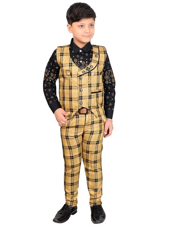 kids waist coat with pants set 