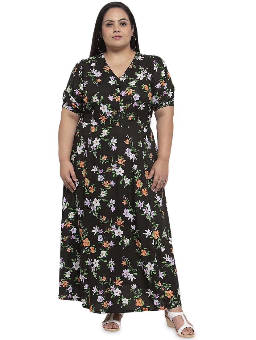 floral maxi plus dress 