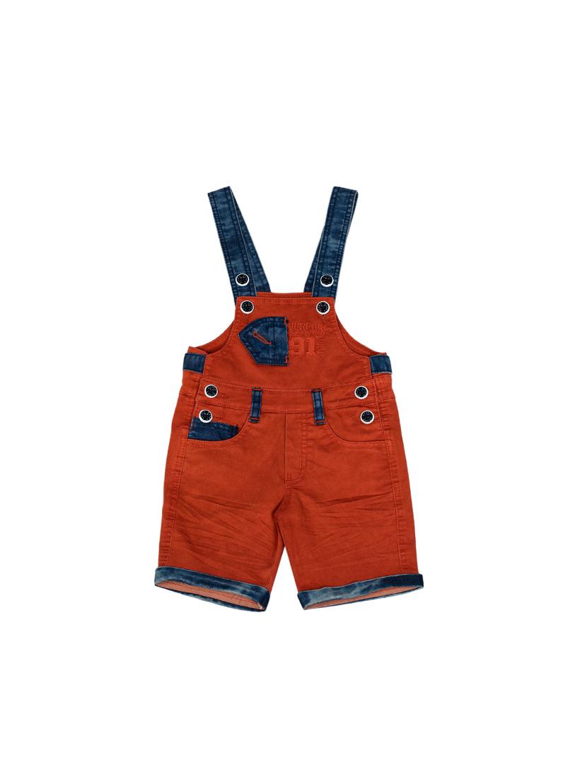brown cotton dungarees twin sets & dungree - 17395402 - Standard Image - 4