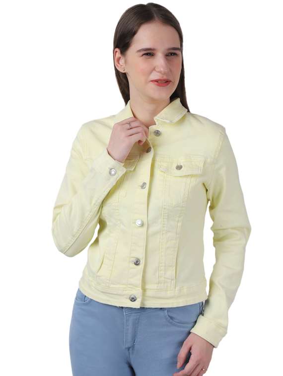 yellow denim jacket