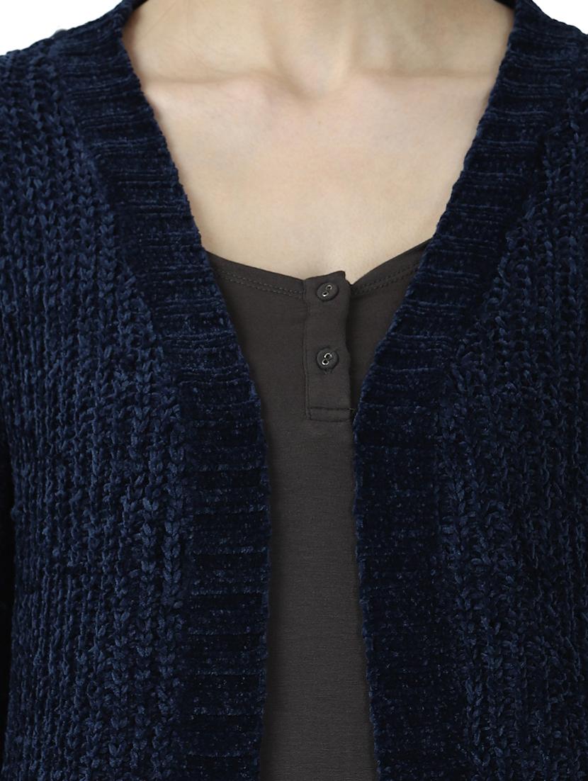 front open woolen shrug - 17396531 - Standard Image - 4