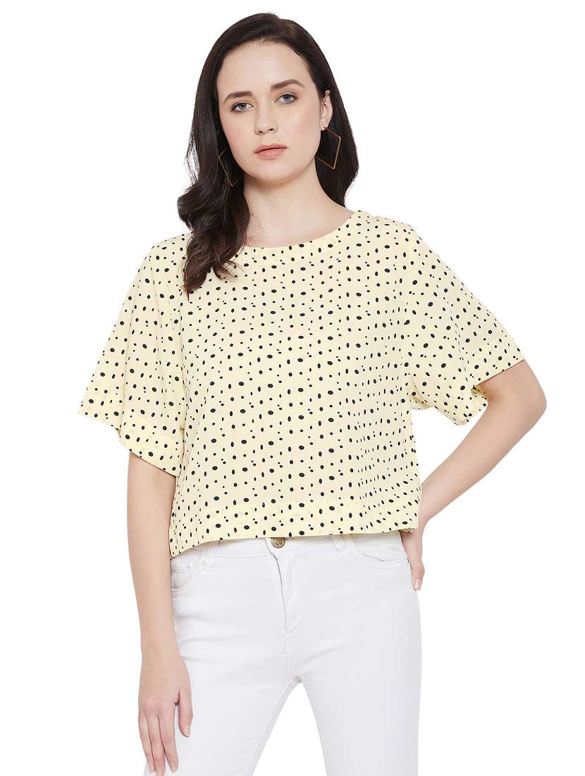 women's straight round neck top