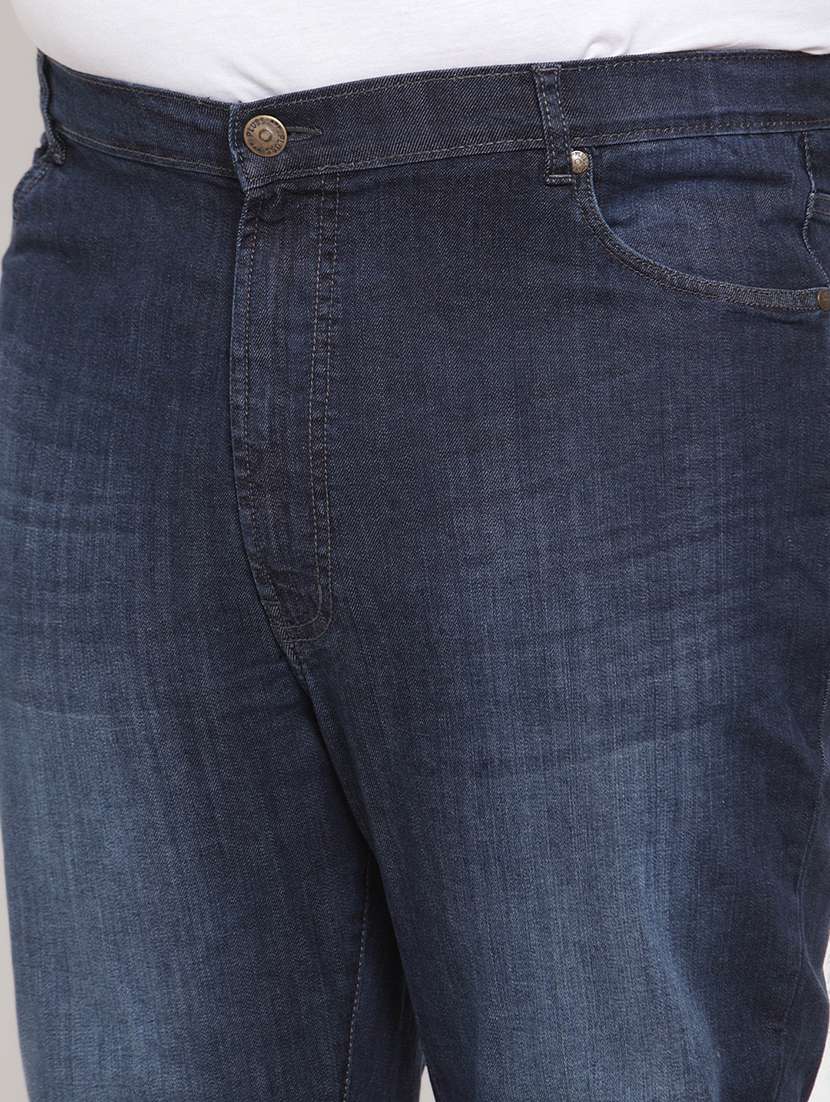 mens plus size slim fit plain jeans - 17397429 -  Standard Image - 4