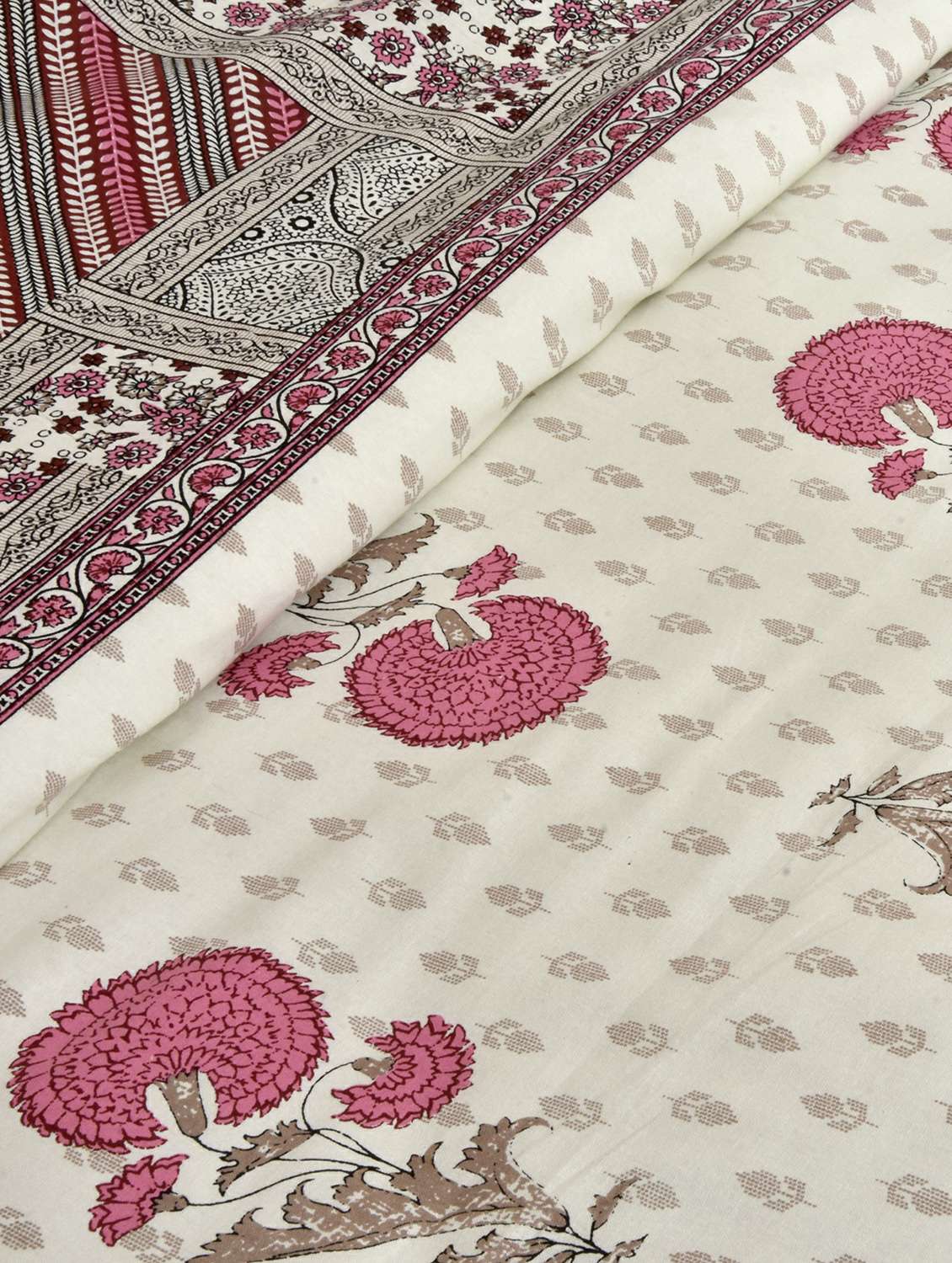  cotton jaipuri print king size bedsheet with 2 pillow covers - 17397738 -  Standard Image - 4