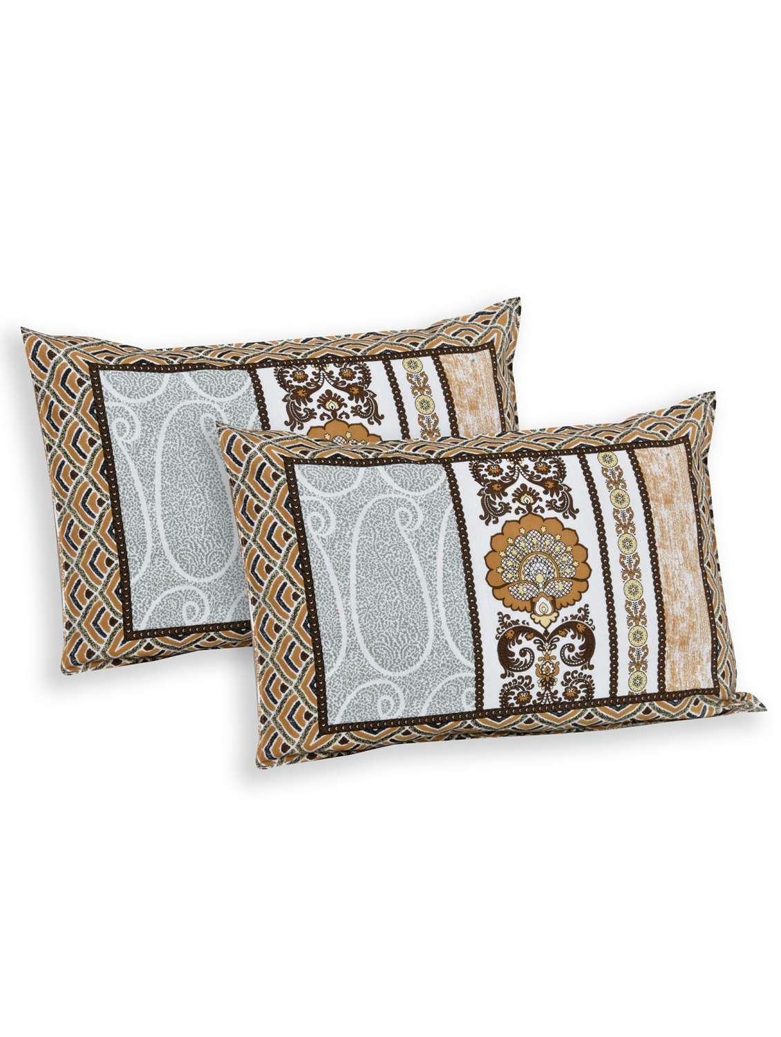 cotton jaipuri print king size bedsheet with 2 pillow covers - 17397747 - Standard Image - 1